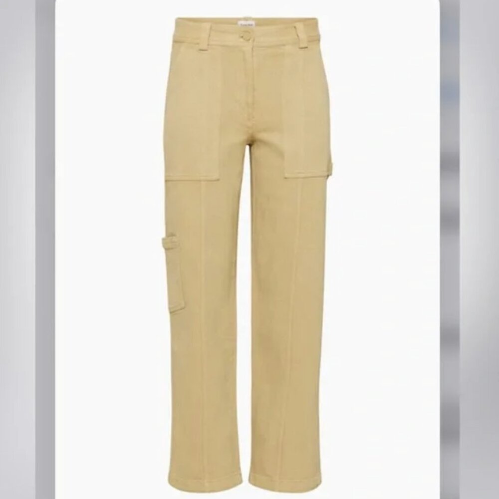 Aritzia Sunday Best Tan Cargo Pants Size 16 'GD Wicker Tan'